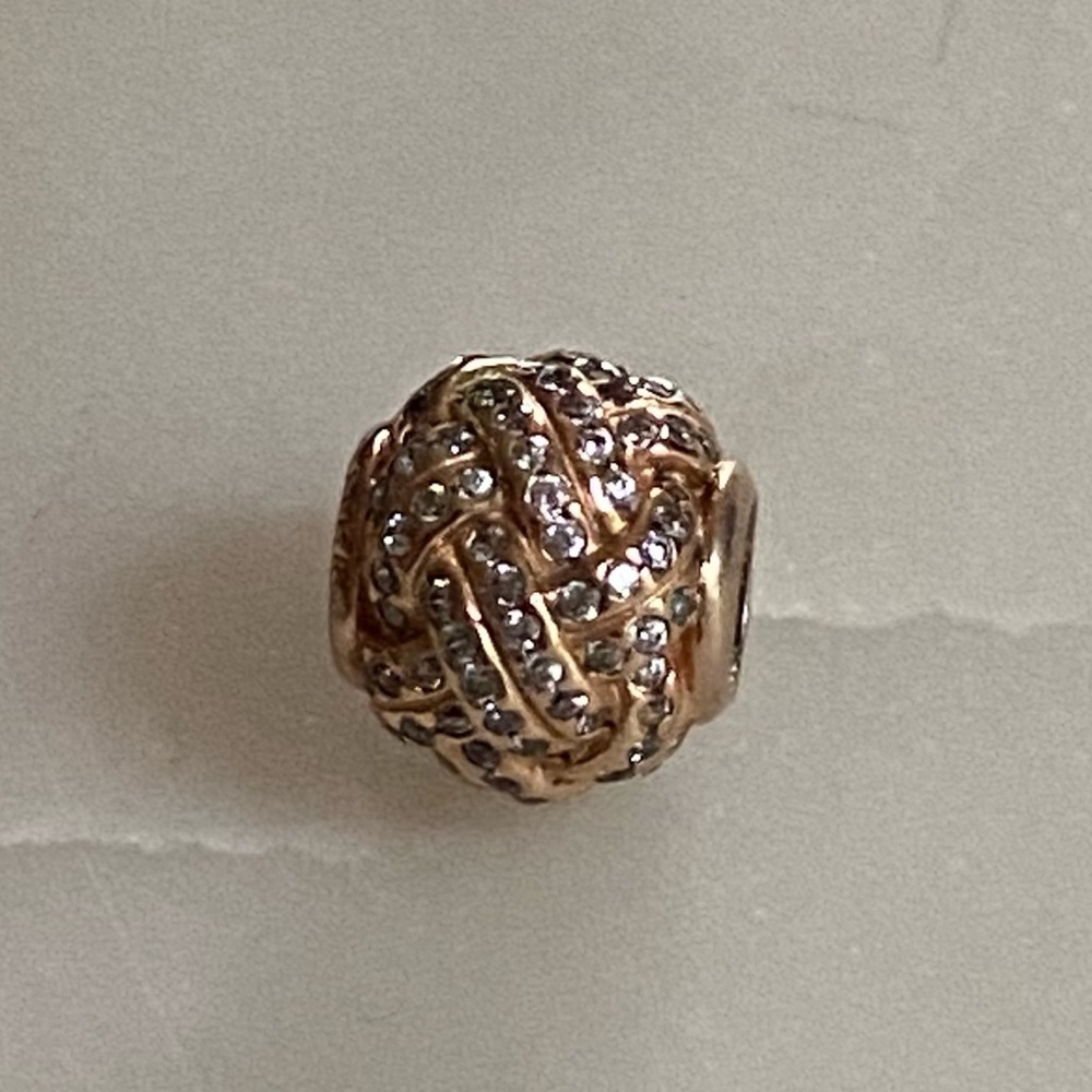 Pandora rose gold love knot charm